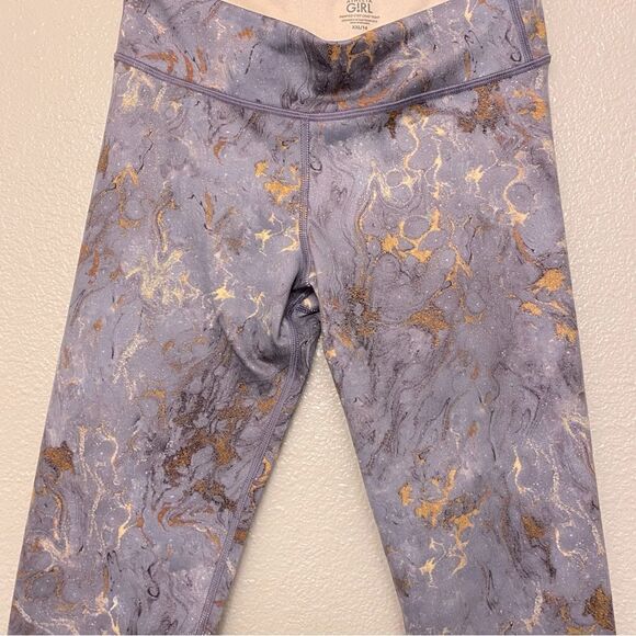 Athleta Girl Chit Chat Leggings Marble copper Purple Gray size XXL 16/woman S-M - Picture 4 of 13